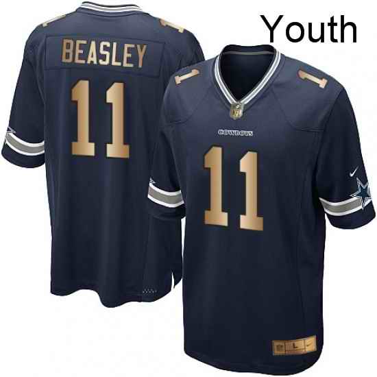 Youth Nike Dallas Cowboys 11 Cole Beasley Elite NavyGold Team Color NFL Jersey